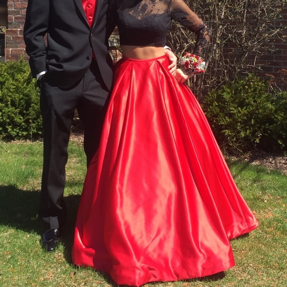 2 piece Red & Black Sherri Hill
